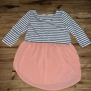 striped flowy shirt